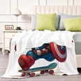 thumbnail image 4 of Captain America Flannel Blanket 39*59 inch Soft And Comfortable With Clear Patterns And Easy Cleaning, 4 of 6