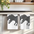 thumbnail image 7 of Cartoon Animals Kitchen Towels Set of 2, Funny Minimalism Grey Silhouettes Absorbent Dish Towels for Kitchen, Microfiber Hand Towel, Quick Drying Tea Towel for Cleaning Decorative Dishcloths, 7 of 7