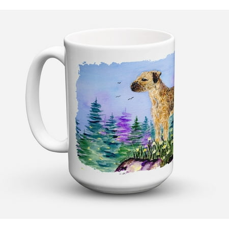Border Terrier Dishwasher Safe Microwavable Ceramic Coffee Mug 15 ounce SS8664CM15
