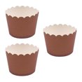 thumbnail image 3 of Yuangui 24 Pcs Solid Bright Colors Cupcake Wrappers Round Thicken Muffin Cup Cake Paper Cup-5x4.5cm(Chocolate), 3 of 10