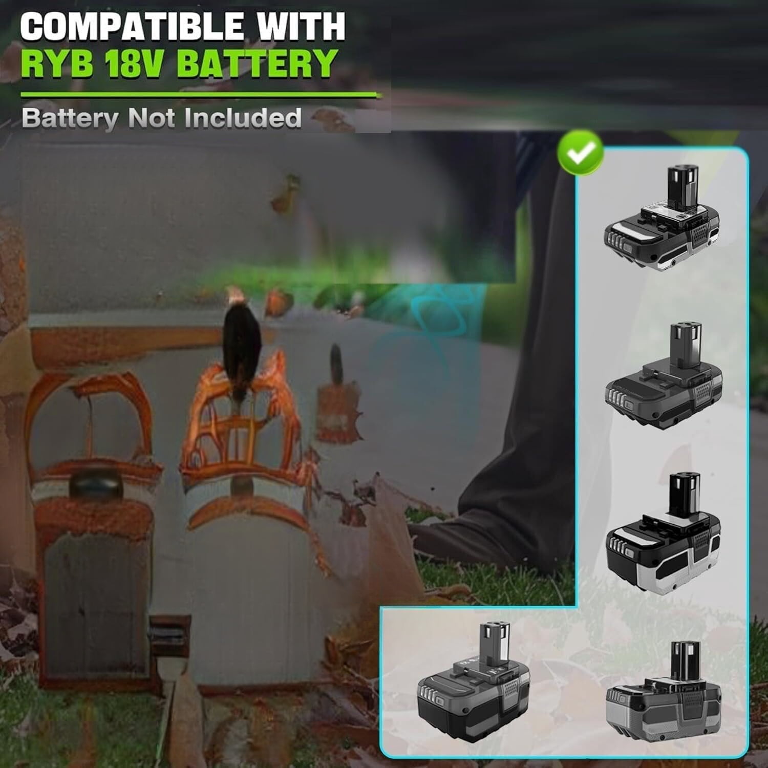 Cordless Handheld Vacuum Cleaner for Ryo*bi 18V Battery, Wet Dry Use,Wireless Handheld Vacuum for Car,Home, Boat,Workshop, Pet Hair, Furniture Cleaning (Tool Only No Battery)