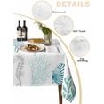 thumbnail image 2 of Turquoise Coastal Table Cloth, Nautical Summer Beach Coral Sea Turtle Waterproof Tablecloth for Rectangle Tables, Reusable Washable Fabric Table Cover for Restaurant Kitchen Dining Tables 60"x84", 2 of 6