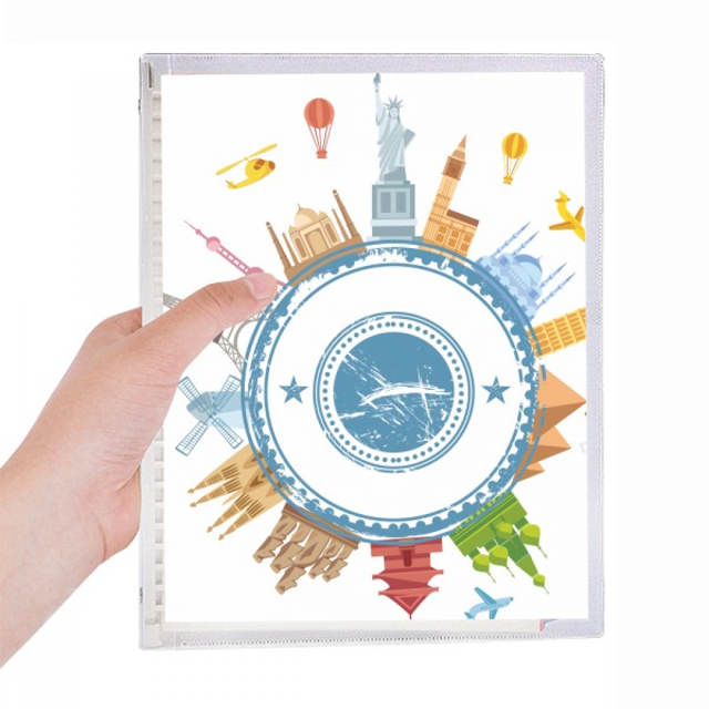 Carnet de Notes Motif Ville Point de Repère Mondiaux Journal Rechargeable Papeterie
