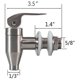 thumbnail image 4 of Stainless Steel Beverage Water Drink Dispenser Durable Replacement Push Style Spigot Faucet,2 Pack, 4 of 5