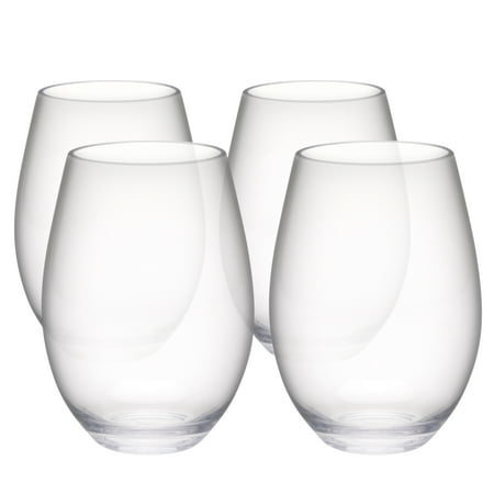 Zak Designs Trinity Wine Glasses Clear