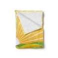 thumbnail image 2 of Celtic Green Soft Flannel Fleece Throw Blanket, Sun Going down over Valley Field Rural Landscape, Cozy Plush for Indoor and Outdoor Use, 70" x 90", Lime Green Amber, by Ambesonne, 2 of 5