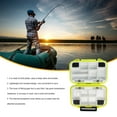 thumbnail image 3 of Caja portátil sellada de plástico ABS Eigraketly con anzuelos duraderos para carretes de pesca S amarillo, 3 of 6