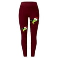 thumbnail image 5 of MKLEKYY Leggings deportivos con estampado navideño para mujer, leggings de yoga para fitness (estilo 3), 5 of 5