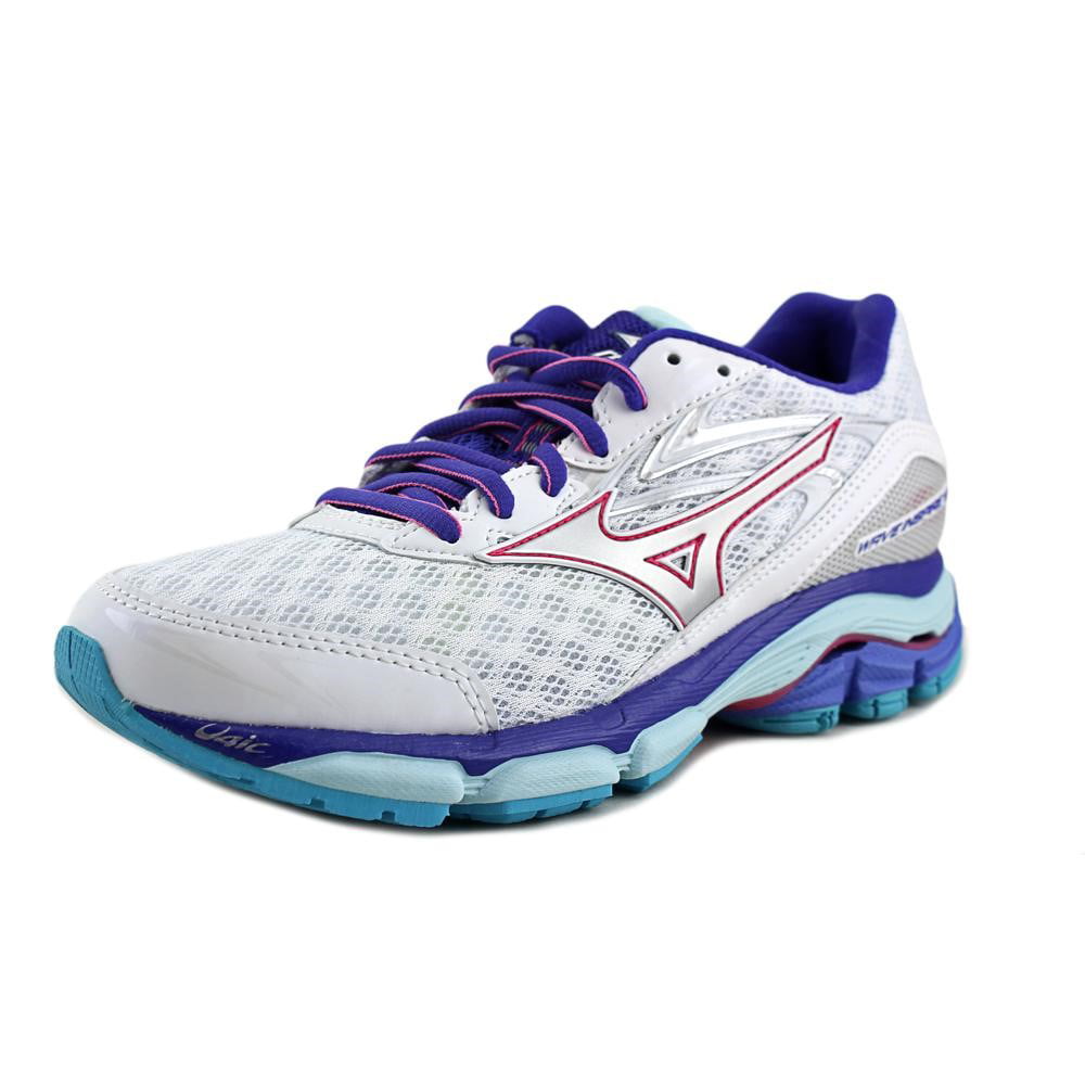 Mizuno Women's Wave Running Shoe (White/Silver, 7 US) -