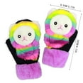 thumbnail image 3 of Lilgiuy Kids Girls Boys Warm Gloves Winter Cute Cartoon Pattern Windproof Plus Velvet Thermal Lock Temperature Gloves for Outdoor Sports Multicolor, 3 of 5