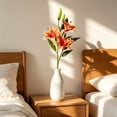 thumbnail image 4 of 31.49in Multi Color Artificial Lily Stem Plastic Faux Flower Wedding Home Hotel Decor, 4 of 6