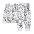 thumbnail image 6 of Angala 2 Piece Outfits For Girls Crew Neck Long Sleeve Cartoon Print Loungewear With Pants Set Girls Fall Season Wear Clothes, 6 of 9