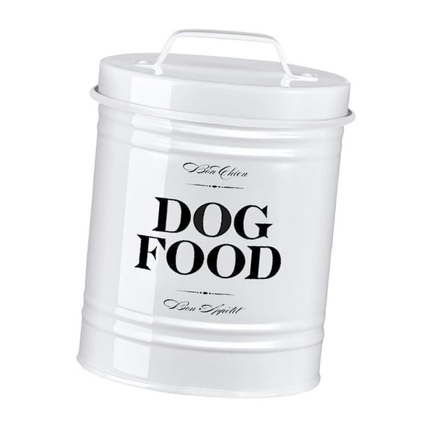 Recipiente hermético para golosinas de perro, accesorio para golosinas de perro, tarro para golosinas de perro, contenedor de comida para snacks de despensa Blanco