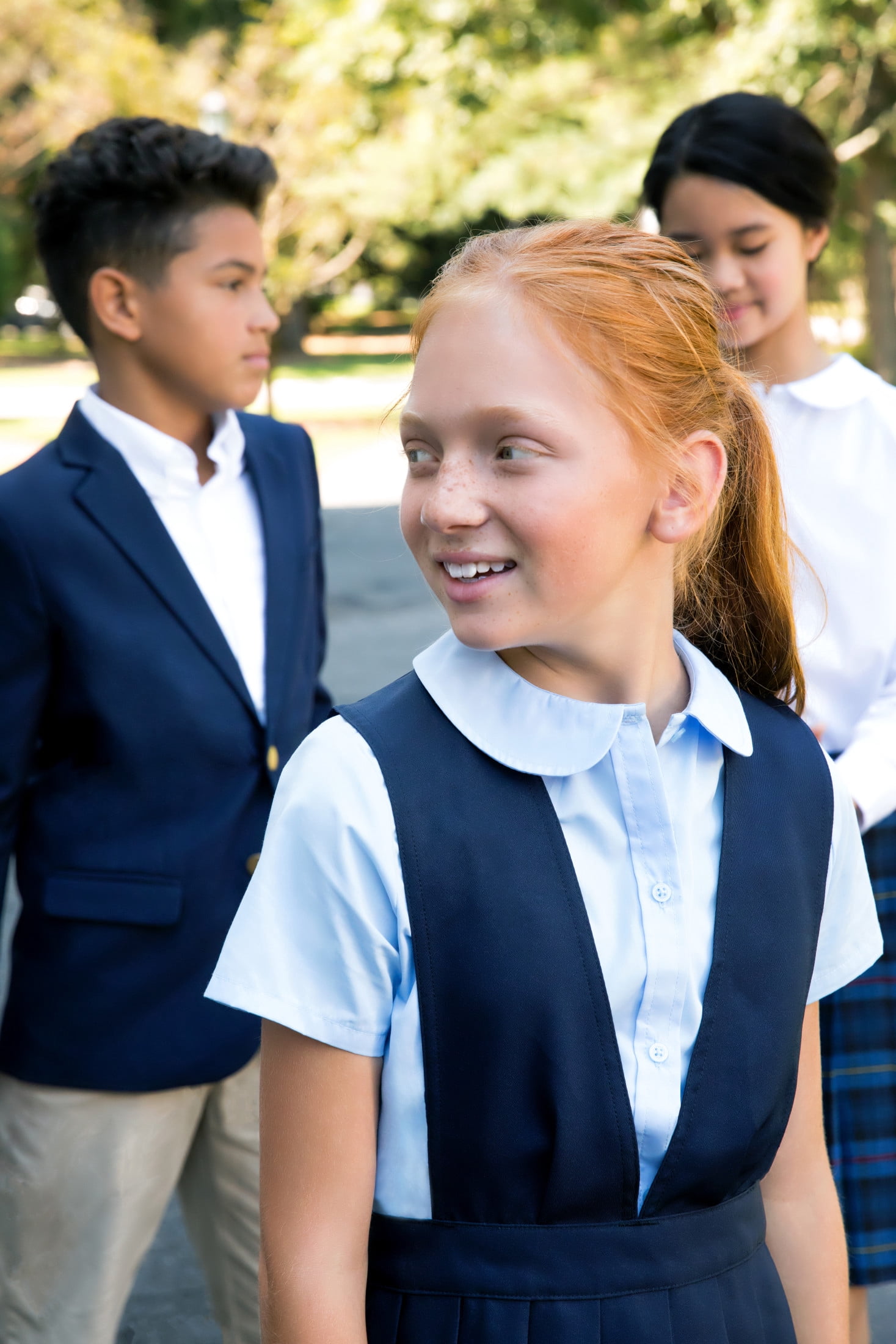 French Toast Girls School Uniform V-Neck Pleated Jumper, Sizes 4-20 & Plus