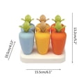 thumbnail image 3 of Reusable Plastic Ice Cream Mold for Creative Carrot Shape Easy to Clean DIY Teething Mini Popsicles for Toddler Kids Gif, 3 of 4