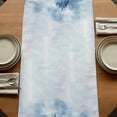 thumbnail image 5 of Table Runners 108 Inches Long Dress Scarves, Blue Mountain Farmhouse Coffee/Dining/Kitchen Table Runner for Living Room, Misty Forest Nature Woodland Pine Tree Landscape 13x108 Inch, 5 of 9