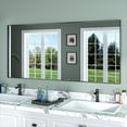 thumbnail image 4 of Organnice  Rectangular Mirror Modern Black Frame Bathroom Vanity Mirror Clean Glass 60"L*28"W, 4 of 5