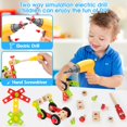 thumbnail image 2 of Juego de herramientas LACCHOUFEE Kids con taladro, 44 piezas, madera de 3 a 5 años, 2 of 7