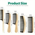 thumbnail image 7 of 5pcs Bamboo Anti-Static Hair Combs Barber Shop Home Hairdressing Comb Pointed Tail Hair Style Combs for Women and Men, 7 of 7
