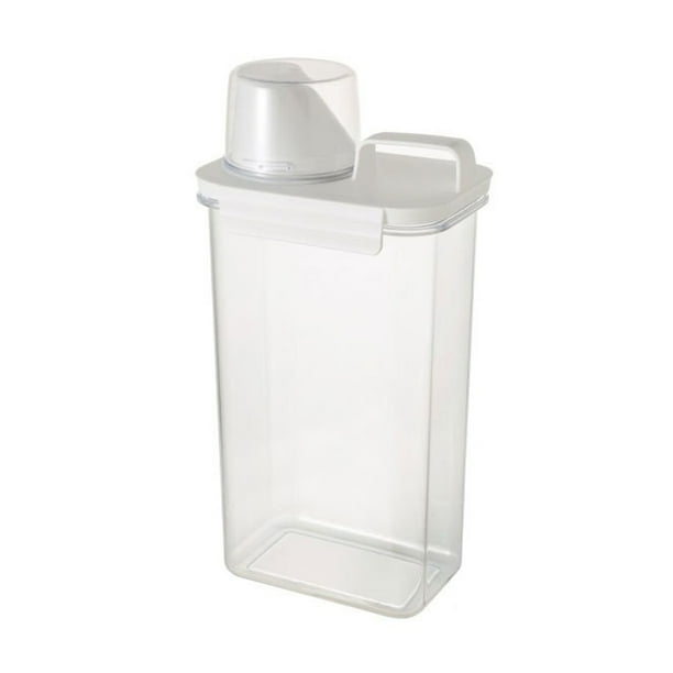 Bewildely Caja de almacenamiento de alimentos de gran capacidad, organizador de arroz transparente a prueba de polvo, caja de granos, contenedor Juegos de accesorios de baño 2300ml Tipo 1