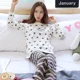 thumbnail image 3 of Conjuntos de pijamas para mujer, primavera otoño, camiseta de manga larga + pantalones, traje de 2 piezas, ropa de dormir de dibujos animados para mujer, ropa informal para el hogar, 3 of 5