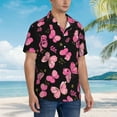 thumbnail image 5 of Goofa Girl Butterfly Hawaiian Shirt for Men, Unisex Summer Beach Casual Short Sleeve Button Down Shirts,Aloha Tropical Floral print shirt-Small, 5 of 9