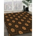 thumbnail image 3 of Ahgly Company Machine Washable Indoor Square Transitional Mahogany Brown Area Rugs, 4' Square, 3 of 7