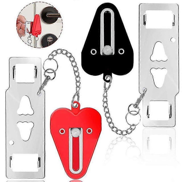 Cerradura de puerta portátil con pestillo de seguridad, cerradura de metal, cerradura de seguridad antirrobo para el hogar