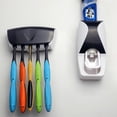 thumbnail image 1 of Automatic Toothpaste Dispenser with Wall Mount Toothbrush Holder Toothpaste Squeezer with 5 Brushes Set Kids Hands Free Toothpaste Dispenser for Shower Bathroom Sink, 1 of 6