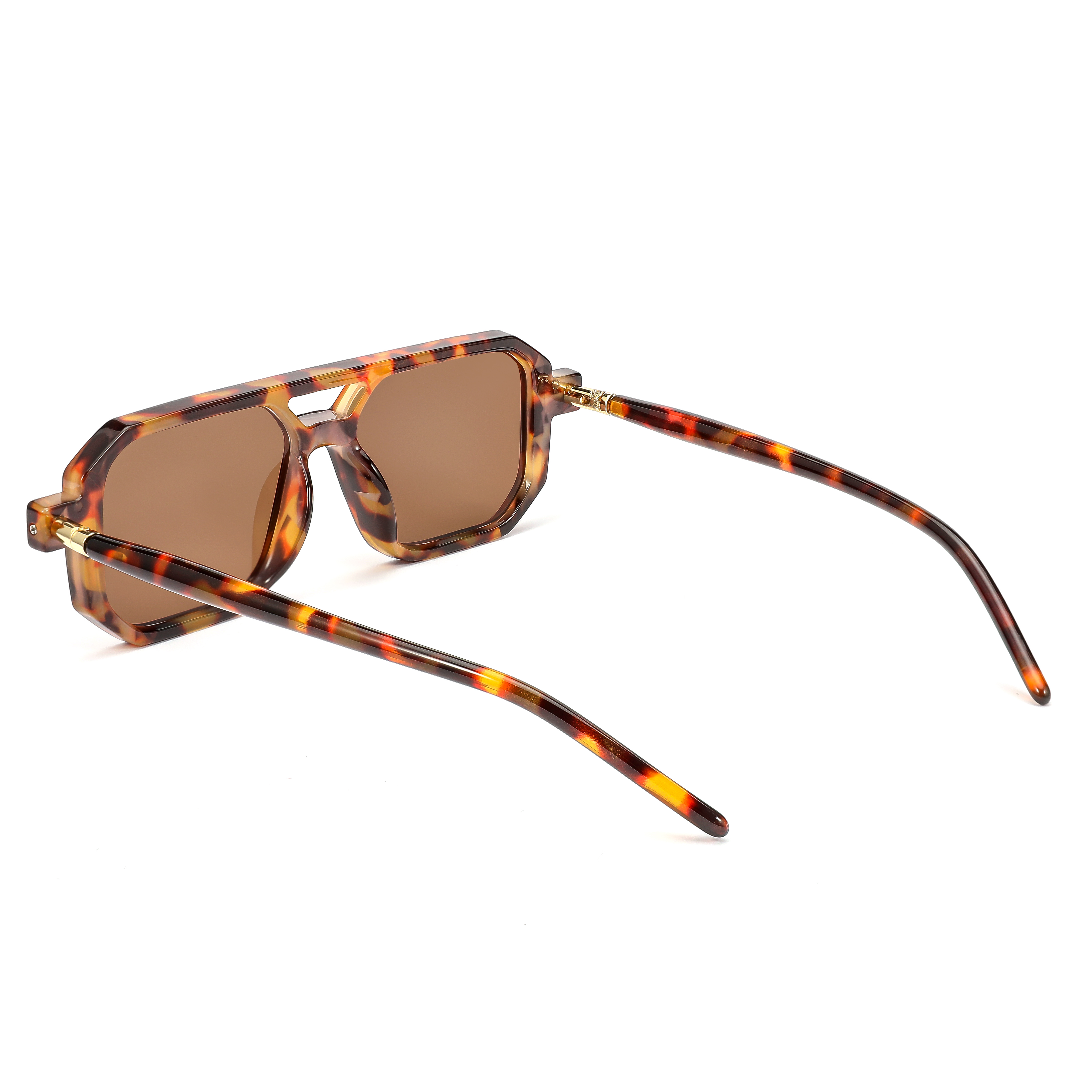 Vintage Square 70s Flat Aviator Sunglasses Retro UV400 EyeconicFinds Vintage Square 70s Flat Aviator Sunglasses  main image 2