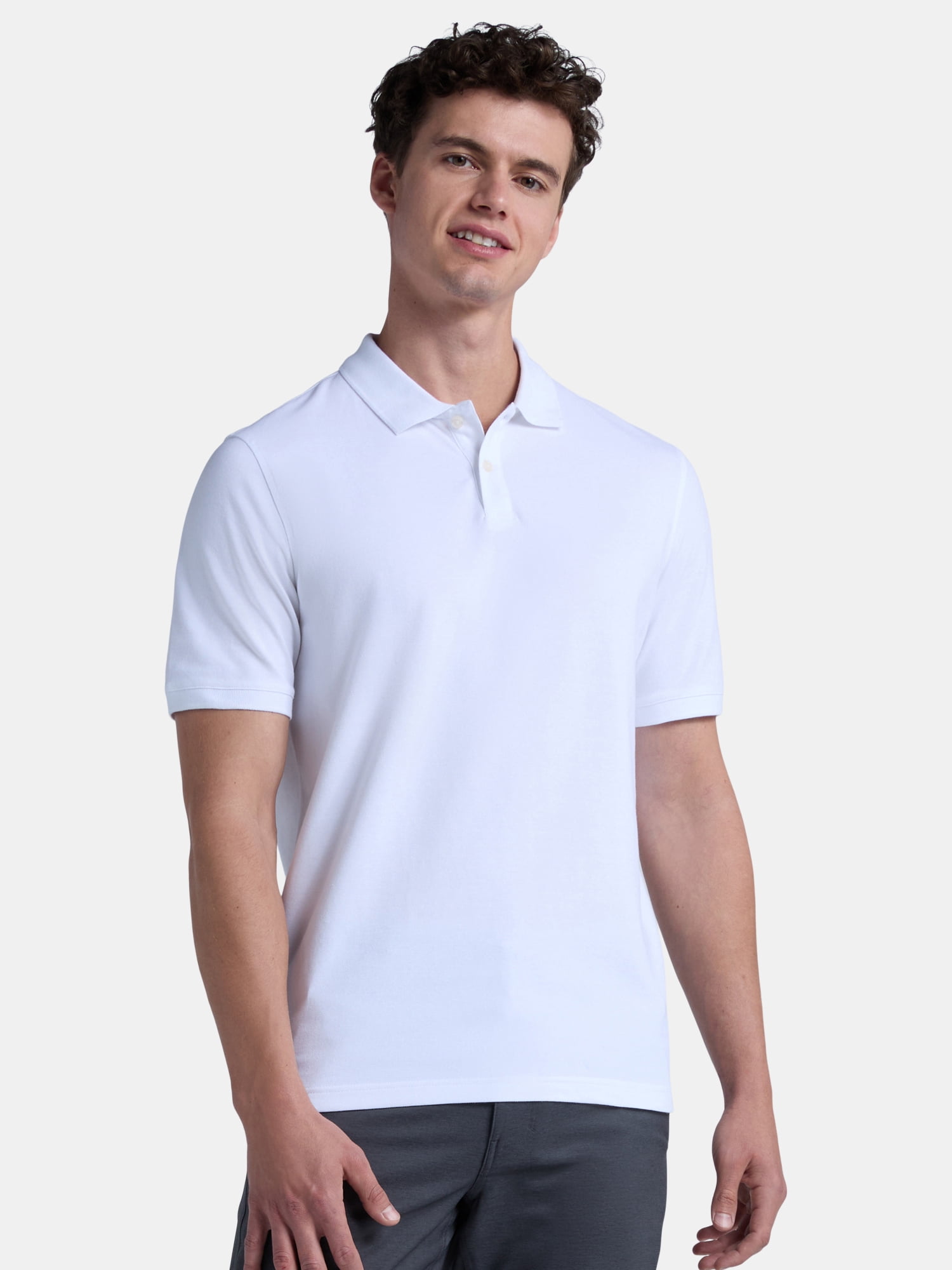 George Men's & Big Men's Active Fit 2-Pack Pique Polo Shirt, Sizes XS-3XL