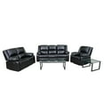 thumbnail image 2 of BizChair 3 Piece Contemporary LeatherSoft Reclining Living Room Set Black LeatherSoft, 2 of 4
