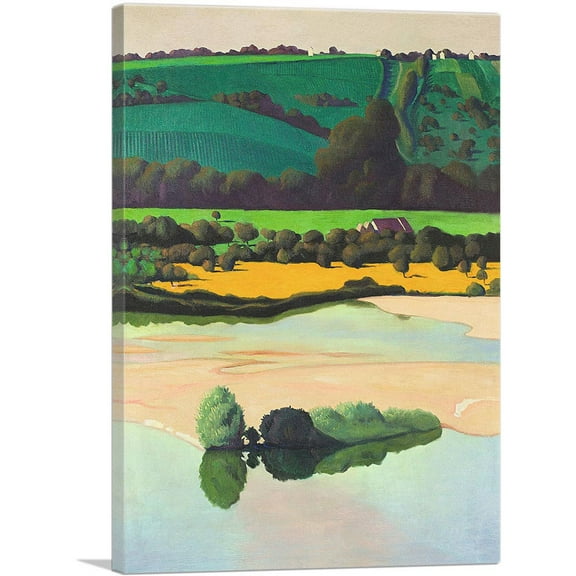 ARTCANVAS One Evening On The Loire 1923 Canvas Art Print by Felix Vallotton - Size: 12" x 8" (0.75" Deep)