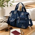 thumbnail image 5 of FSAGAE Multi-Pocket Travel Bag Nylon Tote Lightweight Handbag Blue Waterproof Large-Capacity Durable, 5 of 5