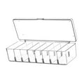 thumbnail image 2 of Caja de baraja de cartas, caja de acrílico para tarjetas, soporte protector para tarjetas de juego con 7 divisores extraíbles para tarjetas deportivas, 2 of 7