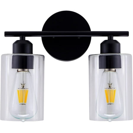 Black Modern Wall Lights for Bathroom Over Makeup Mirror Vanity ...