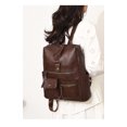 thumbnail image 2 of PRIYAL Leather Backpack Laptop Vintage Backpack Waterproof Flap Bookbag for Men Leather Travel Backpack for Men Casual Knapsack, 2 of 15