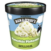Ben & Jerry's Non-GMO Pistachio Ice Cream Gluten-Free Cage-Free Eggs, 1 Pint