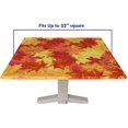 thumbnail image 2 of Elastic Edge Square Fitted Tablecloth, Autumn Maple Leaves Fall Polyester Table Cover, for Indoor Outdoor Kitchen Home Party Dinner Patio, Fit for 32" x 32" Square Table, 2 of 4