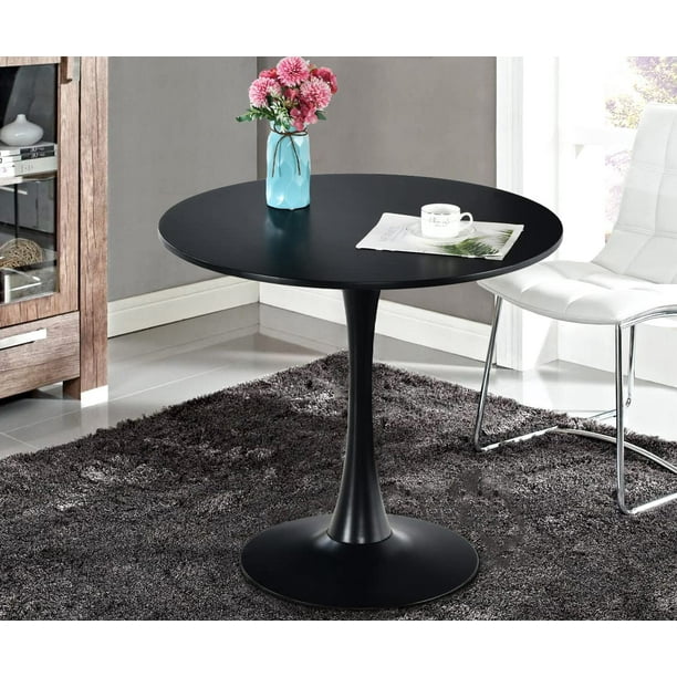 White Tulip Table 31.5" Modern Round Dining Table White Pedestal Table