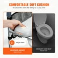 thumbnail image 6 of KFFKFF Raised Toilet Seat, Adjustable Height from 19.3" to 25.2", Supports up to 350lbs, Featuring Comfort Cushioned Aluminum Frame, Universal Toilet Seat Booster, Suitable for Seniors, Disabled, 6 of 9