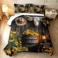 Erosebridal Western Cow Skull Animals Quilt Full,Sunflower Daisy Full ...