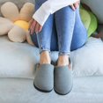 thumbnail image 6 of WOTTE Women's Slippers Memory Foam Sole Waffle Knitted Soft Plush Fleece Lined House Shoes Indoor Outdoor Green, Size 6-7, 6 of 7