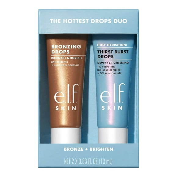 ParentSKIN The Hottest Drops Duo, Holy Hydration! Thirst Burst Drops & Bronzing Drops Skincare Set, For A Dewy, Sun-Kissed Look, Vegan & Cruelty-Free