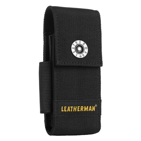 LEATHERMAN, Premium Nylon Snap Sheath with Pockets, Fits 10.16-cm to 11.43-cm Multi-Tools, Black, Large