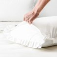thumbnail image 4 of Dekeyoo Juego de fundas de almohada con volantes, paquete de 2 fundas de almohada con bordes con volantes, 100% microfibra cepillada, tamaño estándar, fundas de almohada con cierre de sobre (20 x 26 p, 4 of 5