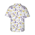 thumbnail image 3 of Balery Daisies Flowers Print Men's Hawaiian Shirts Short Sleeve Beach Shirt Relaxed Fit Vacation Button Down Shirts-Small, 3 of 9