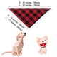 thumbnail image 4 of Bienvenido Pet babero toalla saliva babero triangular pañuelo perro cuadros rojo, 4 of 5