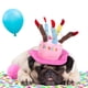thumbnail image 2 of Sombrero ajustable de tela para mascotas, gatos, perros, cumpleaños, juguete interactivo, disfraz para sombreros de fiesta (rosa), 2 of 8