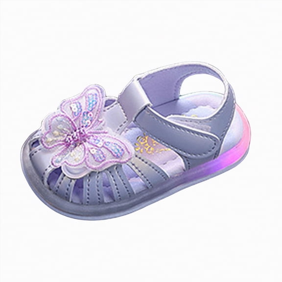enyan Sandals for Girls Toddler Boys Girls Slides Sandals for Swim Beach Kids Water Shoes Casual Summer Slippers,Purple,Size 4